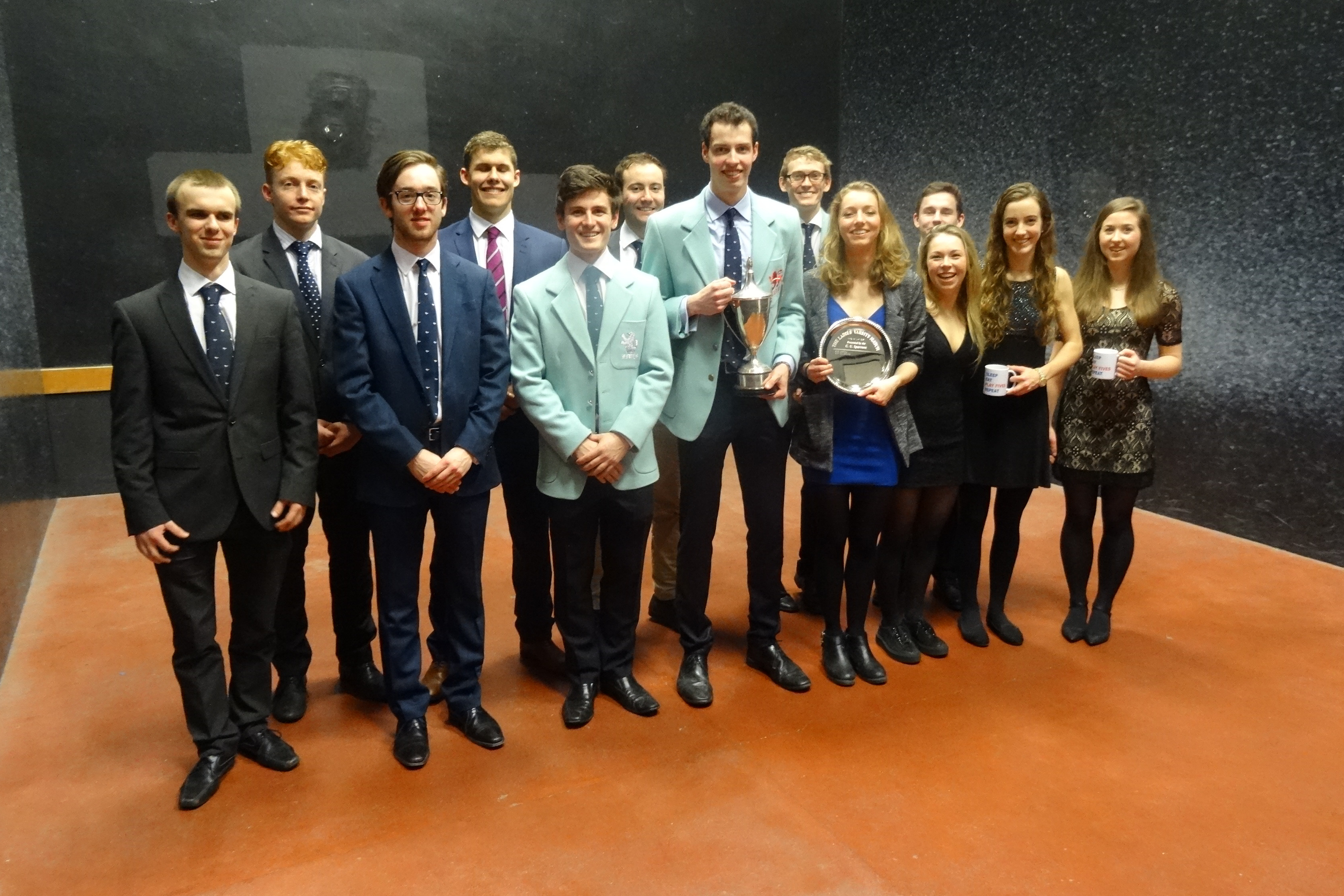 The Cambridge winning squad with Jock Burnet Trophy