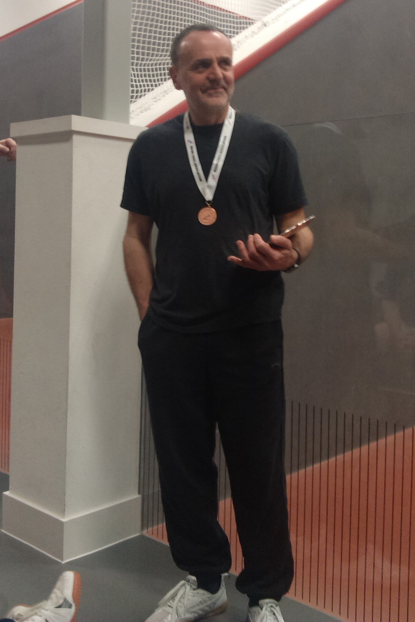 Organiser and Singles Plate winner Brian Kirk