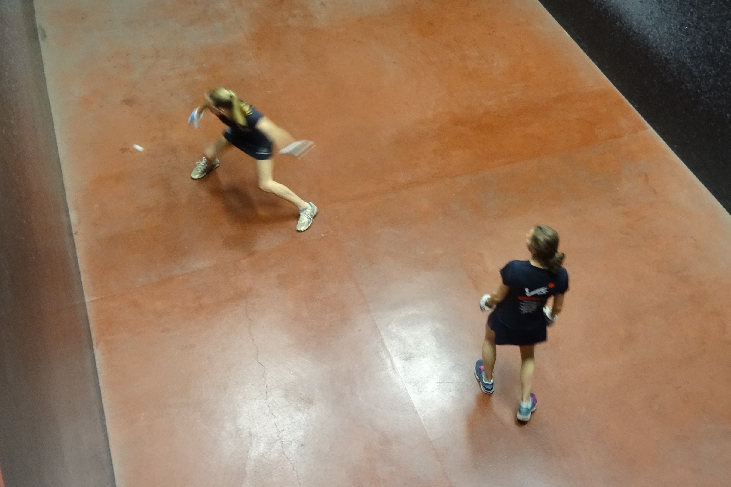 Action from the Singles competition