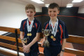 Berkhamsted's Doubles champions at the National U13 championships 2022
