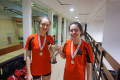 Doubles champions Holly and Savanna at the National Ladies U23s