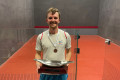 Plate winner Sam Russell at the National Singles 2021