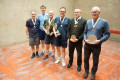 The assembled medallists at the Veterans 2022