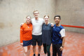 Plate Doubles finalists at the 2022 British Universities Championships at Marlborough