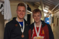 Doubles Plate winners James and Daniel at the 2022 West of England Open