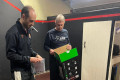 Organiser and GenSec tackling humidity at the 2022 West of England Open