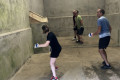 Karen Hird at the Rugby & Eton Fives Medley at Marlborough
