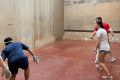 Ashwin attacking at the Winchester Fives Mixed Doubles at Malvern