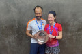 Plate winners at the Winchester Fives Mixed Doubles 2024