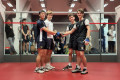 Handshakes at the Schools Winchester Fives Doubles 2024
