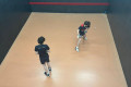 Singles action at the Midlands Schools Championships