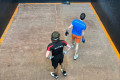 Singles action at the North of England Open in Durham
