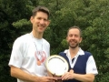 Tom Kiggell and Nick Woolfenden with the Luke Thomson Plate