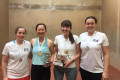 Finalists and champions at the Ladies Winchester Fives championships at Malvern June 2022