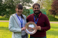 Helena & Ashwin win the Plate at the Winchester Fives Mixed Doubles at Malvern