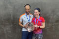 Plate winners at the Winchester Fives Mixed Doubles 2024